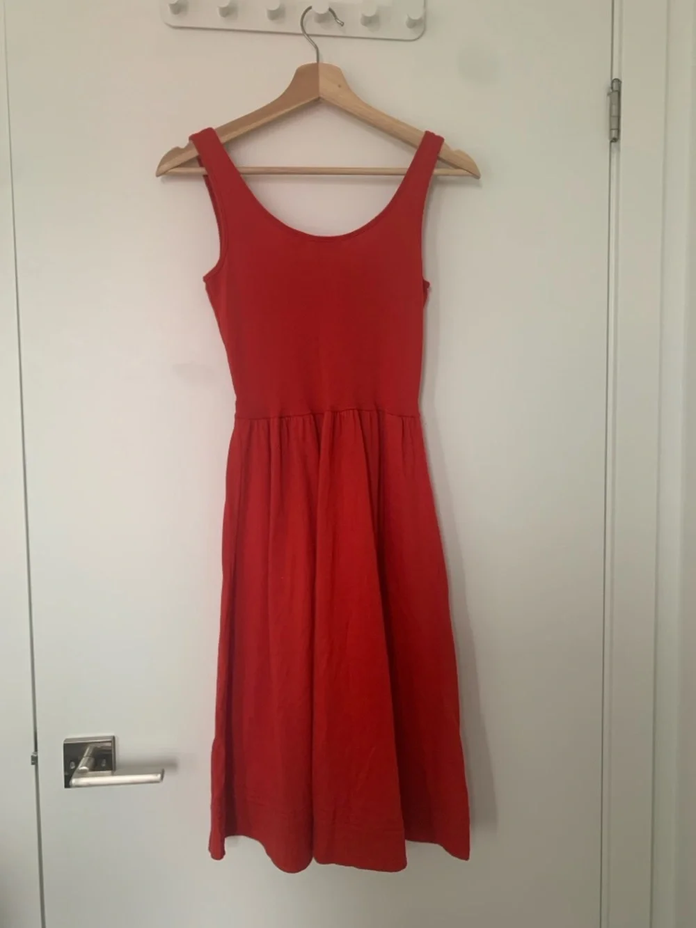 Vintage Red Button-Front Sleeveless Dress - Picture 3 of 10